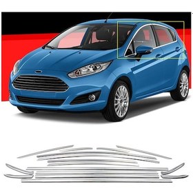 Resim Fiesta Mk7 Krom Cam Çıtası Tam Tur 16 Parça 2019+ 