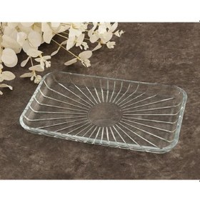 Resim Paşabahçe Elegant Dikdörtgen Cam Kayık Tabak 27x16 Cm 54883 Şeffaf 