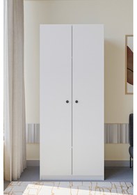 Resim Eva Elbise Dolabı 2 Kapaklı 