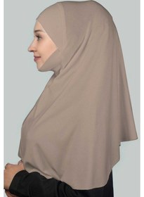 Resim Altobeh Hazır Türban Peçeli Pratik Eşarp Tesettür Nikaplı Hijab - Namaz Örtüsü Sufle (XL) - Açık Vizon 