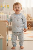 Resim AyCaTa Erkek Bebek Bulutlu Pijama Takımı 