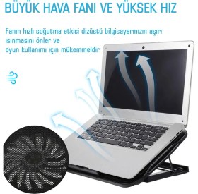 Resim 2 Li Netbook Soğutucu Kaliteli Vekadmeli-Işıklı ve Hafif Tasatım 