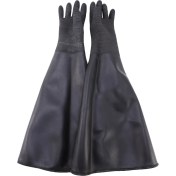 Resim Quirky Quar Kauçuk Siyah Kumkasık Eldivenler Stripe Aşındırıcı Kum Patlama Eldivenleri Patlama Dolabı 65X30CM (Yurt Dışından) 