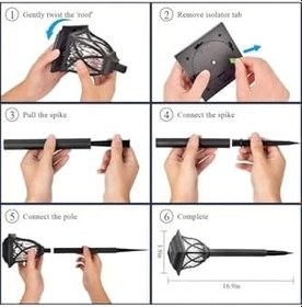 Resim Menfry Gün Işığı Sarı Ledli Solar Güneş Enerjili Bahçe Lambası (1 Adet) Tybu1Nlmdqmdn5Eh82 