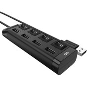 Resim DM CHB005 4 Portlu USB 2.0 Anahtarlı Hub Çoklayıcı DM