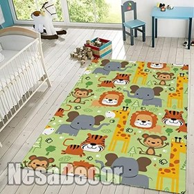 Resim Oyun Yaşam Alanı Halıları Çocuk Odası Oturma Odası Oyun Matı Kaymaz Tabanlı Çocuk Oyun Halısı Turuncu (80 x 200 cm) 