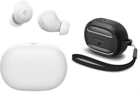 Resim Spigen Audio TWS P10 Bluetooth Kablosuz Kulaklık iPX4 Beyaz - ASD07963 Spigen Audio TWS P10 Kulaklık Kılıfı Ekstra Dayanıklı Kılıf 