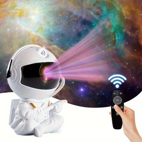 Resim Yıldızlarla Dolu Uzay Astronotu Yıldız Gökyüzü Projeksiyon Işığı Atmosfer Gece Lambası - Yaratıcı Astronot Lazer Nebula Lamba 