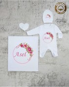 Resim yzc home size dair... Bt K22 Isimli Kız Bebek Battaniye Tulum Şapka Eldiven Set 
