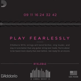 Resim Daddario NYXL0942 Elektro Gitar Tel Seti | NYXL Nickel Wound, .009-.042 