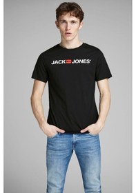 Resim Jack Jones Erkek Tişört Jjecorp Logo Tee 12137126 Siyah 