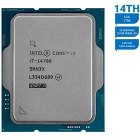 Resim Intel Raptor Lake i7-14700 Tray VGAlı, Fansız 20C 2,1/5.4Ghz 33MB L1700 