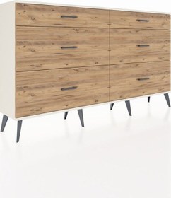 Resim Arges Konsol 6 Çekmeceli 176x30x99 Aytaşı-aytaşı/çam Aytası/atlas Çam - Aytası 