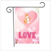 Resim Sones 2 Adet Sevgililer Günü Bahçe Bayrağı Şenlikli Atmosfer Bahçe Afişi Qr038 3+ 