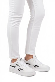 Resim WALKWAY Beyaz Siyah Bağcıklı Hafif Cilt Erkek Spor Ayakkabı Marlow M 