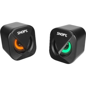 Resim Snopy SN-83U 1+1 2WX2 Mini Led Işıklı Usb Siyah Speaker 