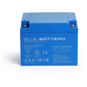 Resim Blue Battery 12 V 26 Amper Bakımsız Kuru Akü Ups Aküsü 
