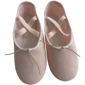 Resim Yıldız Bale Kostüm ve Spor Ürünleri TEN RENGİ KANVAS ÇİFT TABAN BALE PATİĞİ 