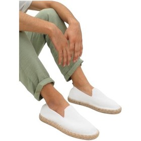 Resim Unisex El Yapımı Triko Espadril Beyaz-beyaz Beyaz 