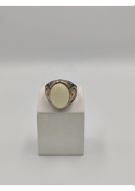 Resim Bilardo Topu Yan Kolları Ayyıldız Motifli 925 Ayar Gümüş Erkek 2 