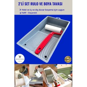 Resim 2'li Set Rulo ve Boya Tavası Süperlüks Boyacı Seti 