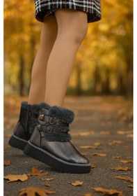 Resim Çift Tokalı Kalıntaban Kadın Bot Platin 