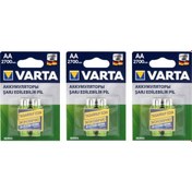 Resim Varta 5706 Şarjlı Aa Kalem Pil 2700 Mah 6 Adet 