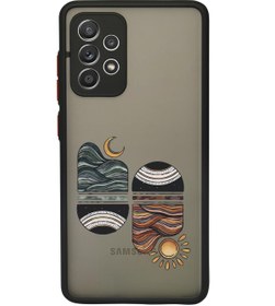 Resim mooodcase Samsung A72 Uyumlu Kamera Lens Korumalı Sunset Wave Desenli Lüx Telefon Kılıfı 