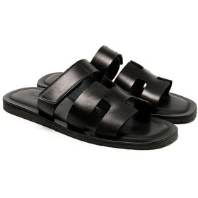 Resim The Sandals Factory Black Sandalet Erkek M7897 The Sandals Factory Leather Upper Sandals Black 