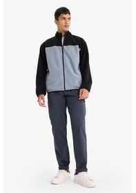 Resim Defacto Relax Fit Yarım Balıkçı Yaka Fermuarlı Polar Hırka F0449ax25aubk81 Siyah-bk81 