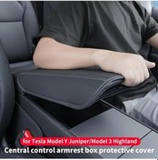 Resim Honeybeeshop Tesla Model Y 3 Yenilenmiş Merkez Konsol Kolçak Kılıfı Siyah Model 3 Y İçin Çizilmeye Dayanıklı Dayanıklı Malzeme Tasarım- 