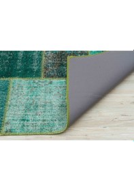 Resim Yeşil Modern Klasik El Dokuma Halı 120 X 180 Cm 5284 