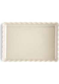 Resim Emile Henry Tart-börek-fırın Kabı Dikdörtgen 33 X 24 Cm - Ekru/clay Ekru 