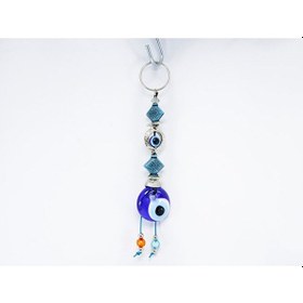 Resim Çerçeveli Nazar Boncuk Desenli Şekiller El Yapımı Cam Nazar Boncu 