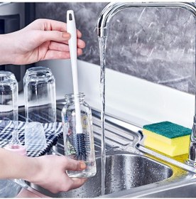Resim Silikon Biberon Ve Şişe Temizleme Fırçası 