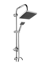 Resim Duş Robotu Başlığı Boncuklu Lüx Siyah Kare Tepe Yağmurlama Duş Başlığı Seti Robotu Diğer 