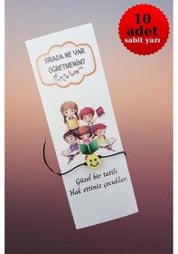 Resim 10 Adet Tatil Hediyesi - Kitap Ayracı Ve Bileklik Seti - Okul Çok Renkli 