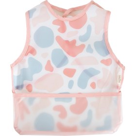 Resim Babyjem Leke Tutmaz Mama Önlüğü Pembe Puzzle Standart Beden %100 Polyester Dayanıklı 
