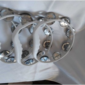 Resim Aker Hediyelik Ucuz Beyaz Tef 2 Adet Plastik Def Zilli Tef Ucuz Kına Malzemeleri Satışı Özel Müzik Aletleri 