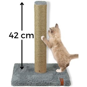 Resim Tırmalama Ekonomik Tırmalama Tahtası 42 Cm Peluş Tırmalama Tahtası Gri 