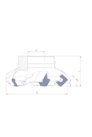 Resim Fett VRF45 - SE12T3 - D100 - D32 - Z07 Vorgen Freze Takımı 