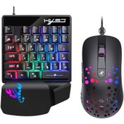Resim Maiyame Hxsj V400 35 Tuş Tek Elli Oyun Klavyesi + A904 Rgb Oyun Faresi Kombosu Pc/dizüstü İçin Diğer 