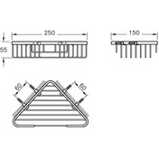 Resim VitrA Tsrm Arkitekta A44380 Köşe Malzemelik, Tekli, Krom Yeni Model 985448 