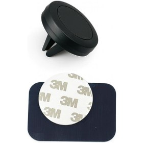 Resim Manyetik Araç İçi Telefon Tutucu 3m Metal Plakalı Universal Havalandırma Izgara Tutucu 