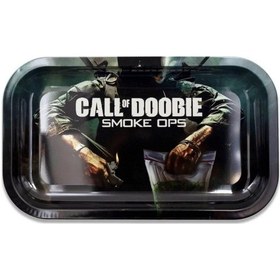 Resim Büyük Metal Tepsi Call Of Doobie Beyaz 