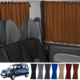 Resim Oto Pandami Renault Kangoo 1 . Nesil Kısa Şase 1997-2009 Uyumlu Taba Raylı Oto Perde Takımı 