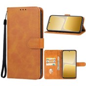 Resim Xiaomi 13t Deri Telefon Kılıfı İçin Kahverengi 