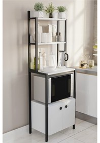 Resim Ed Pet Dizayn Çok Amaçlı Dolap Mutfak Bangosu Beyaz 