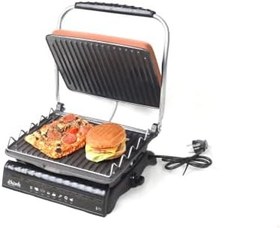 Resim REGRON Dökümix Ultra Plus Organik Demir Döküm Izgara& Tost Makinası ROSEGOLD Izgara Aparatlı,Fırçalı,Yağdanlık 