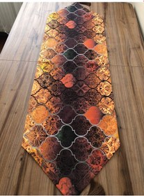 Resim Kahve Rengi Moroccan Desenli Runner Çok Renkli 